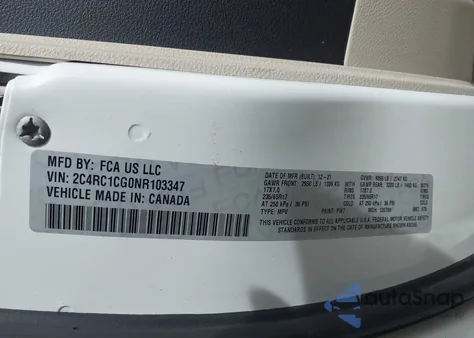 2022 Chrysler Voyager Lx from USA, damaged, VIN 2C4RC1CG0NR103347